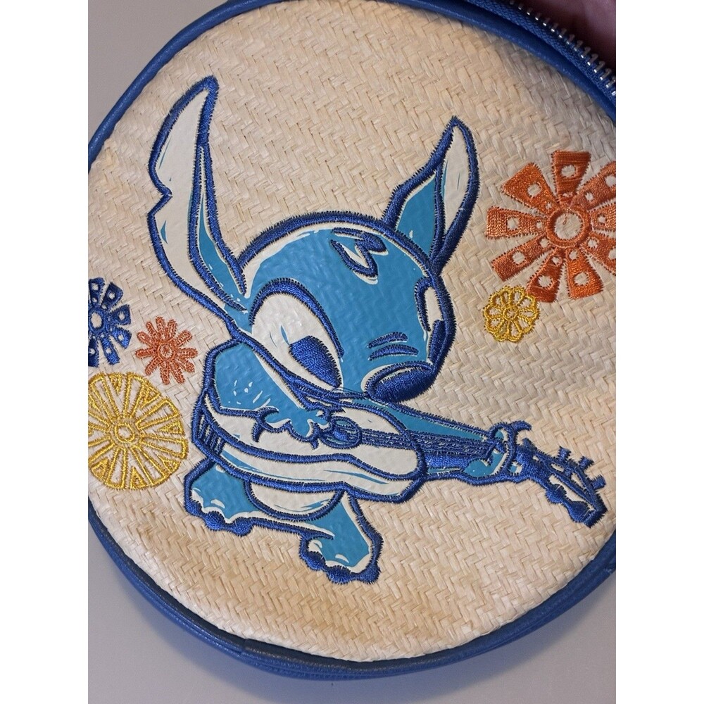 Disney Stitch Round Blue Purse retro floral tiki